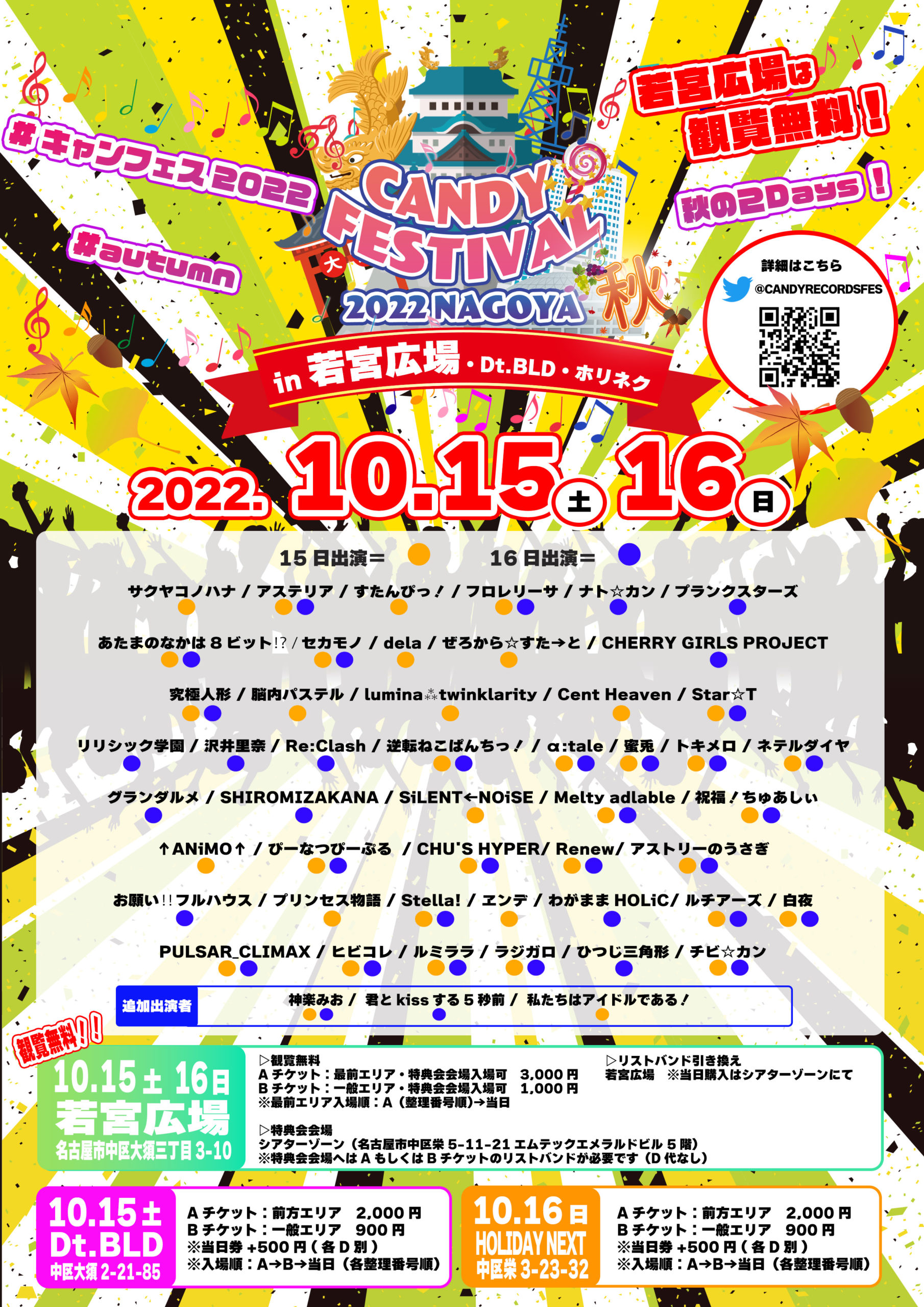22 10 15 土 16 日 Candy Festival 22 Nagoya 秋 2days 開催決定 Candy Records